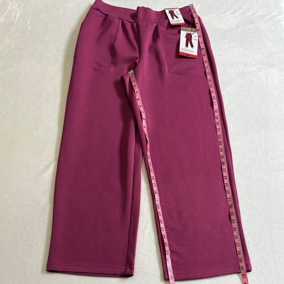 Mondetta Ladies' Wide Leg Pants, Pull-On, Pink/Raspberry Coulis, Medium NWT - Picture 8 of 14